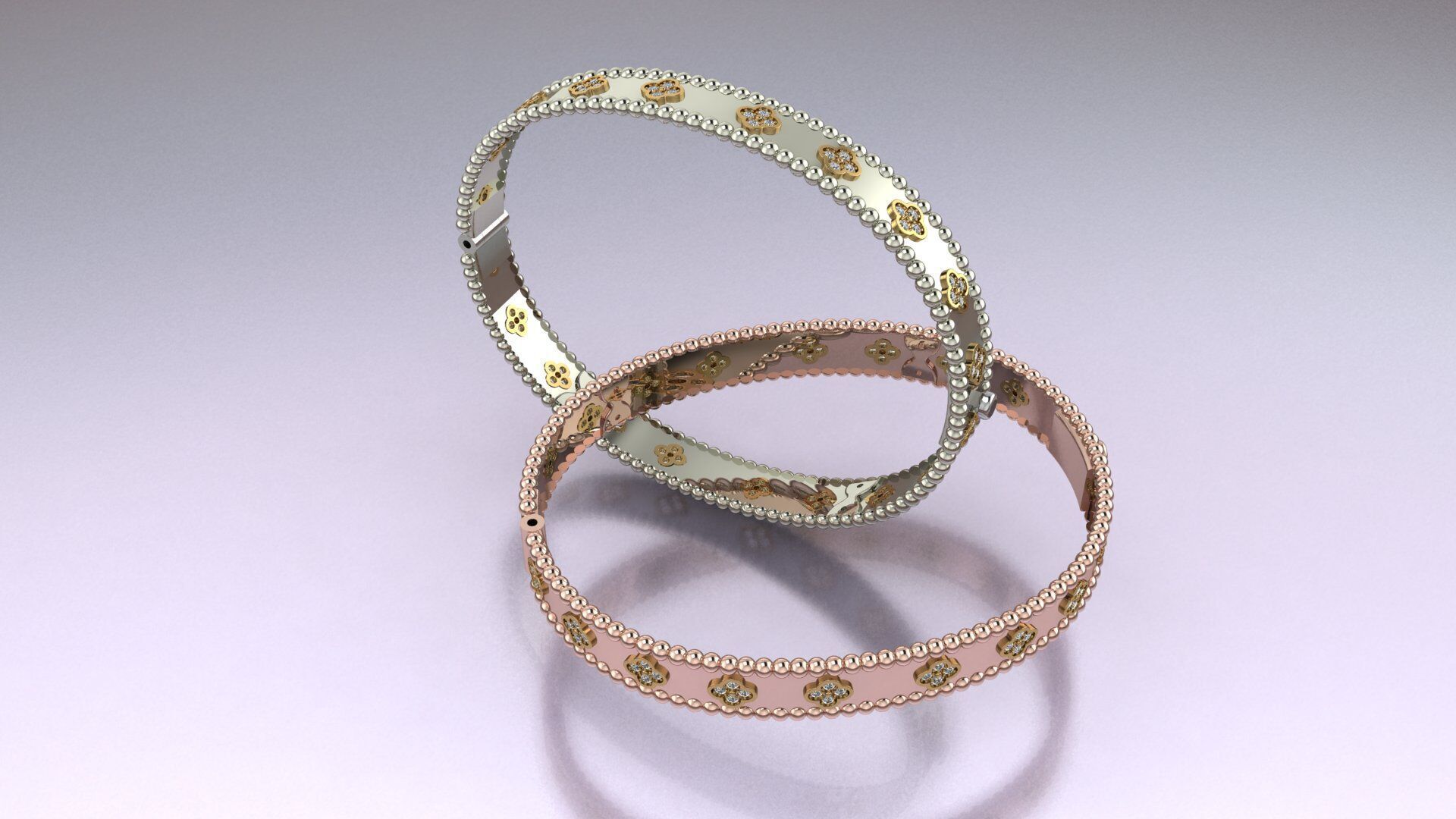 VAN CLEEF COMPLECT Jewelery 3D printed model 3D print model_5