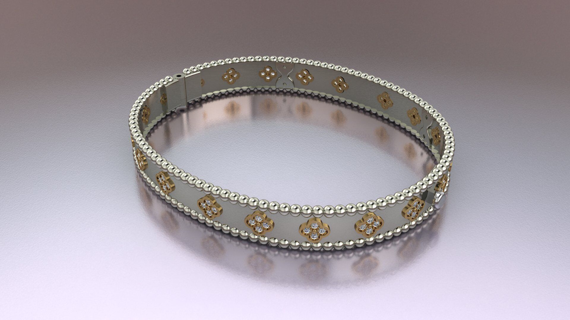 VAN CLEEF COMPLECT Jewelery 3D printed model 3D print model_21