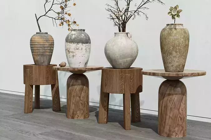 Outdoor ceramic ornaments 3D model