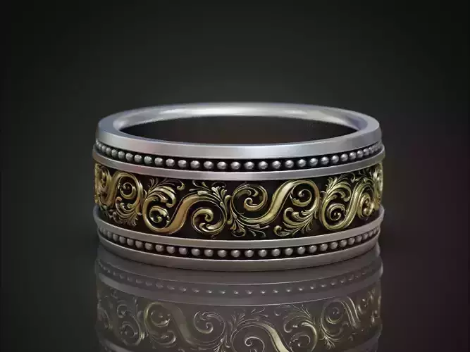 Vintage Baroque Band Ring
