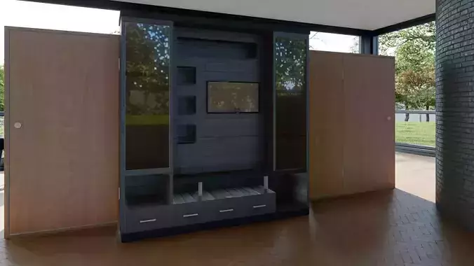Modern Minimalist TV Wall -Functional TV Wall Design
