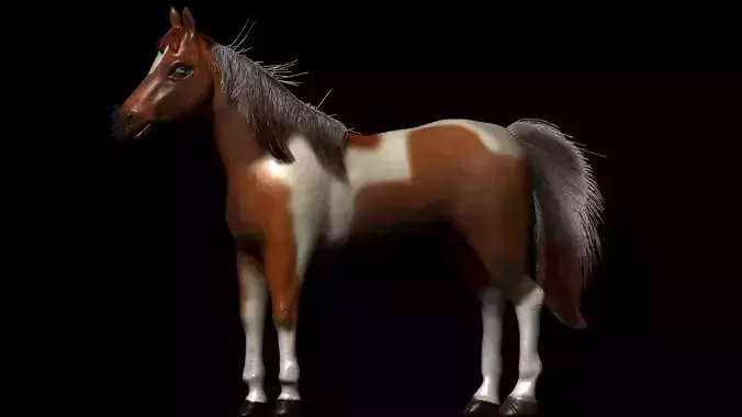 horse Low-poly 3D model