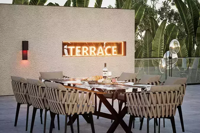 outdoor dining table 3D model