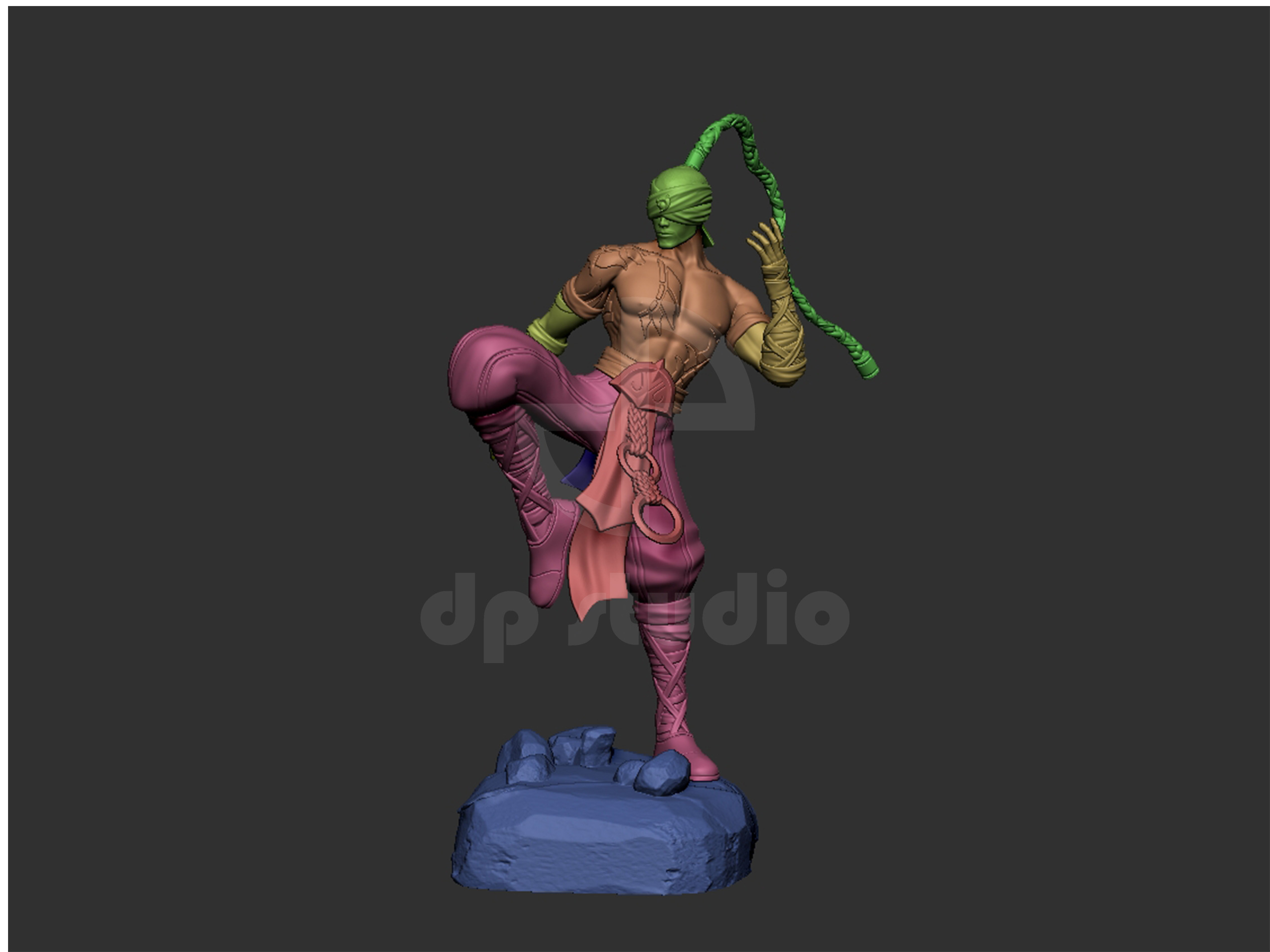 leesin League of Legends  3D print model_3