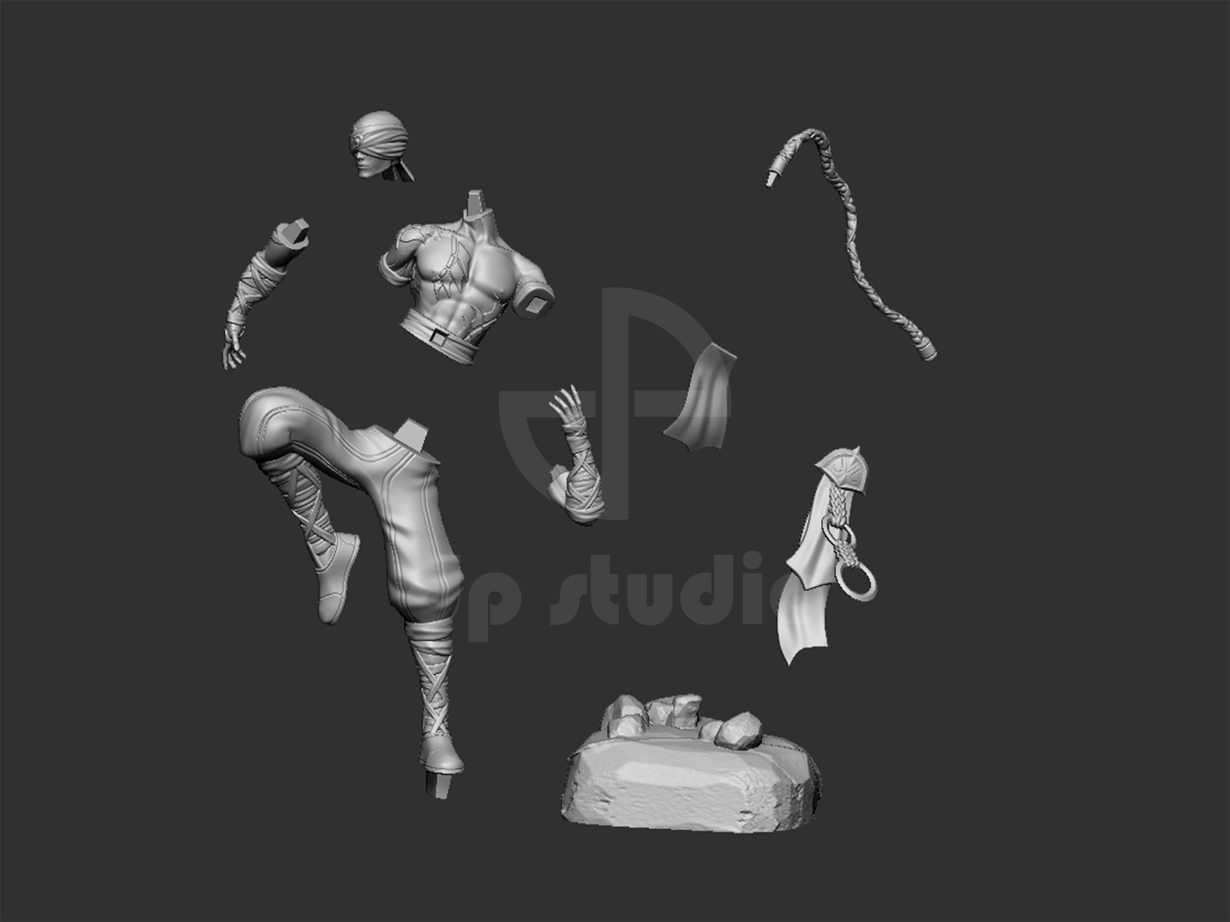 leesin League of Legends  3D print model_2