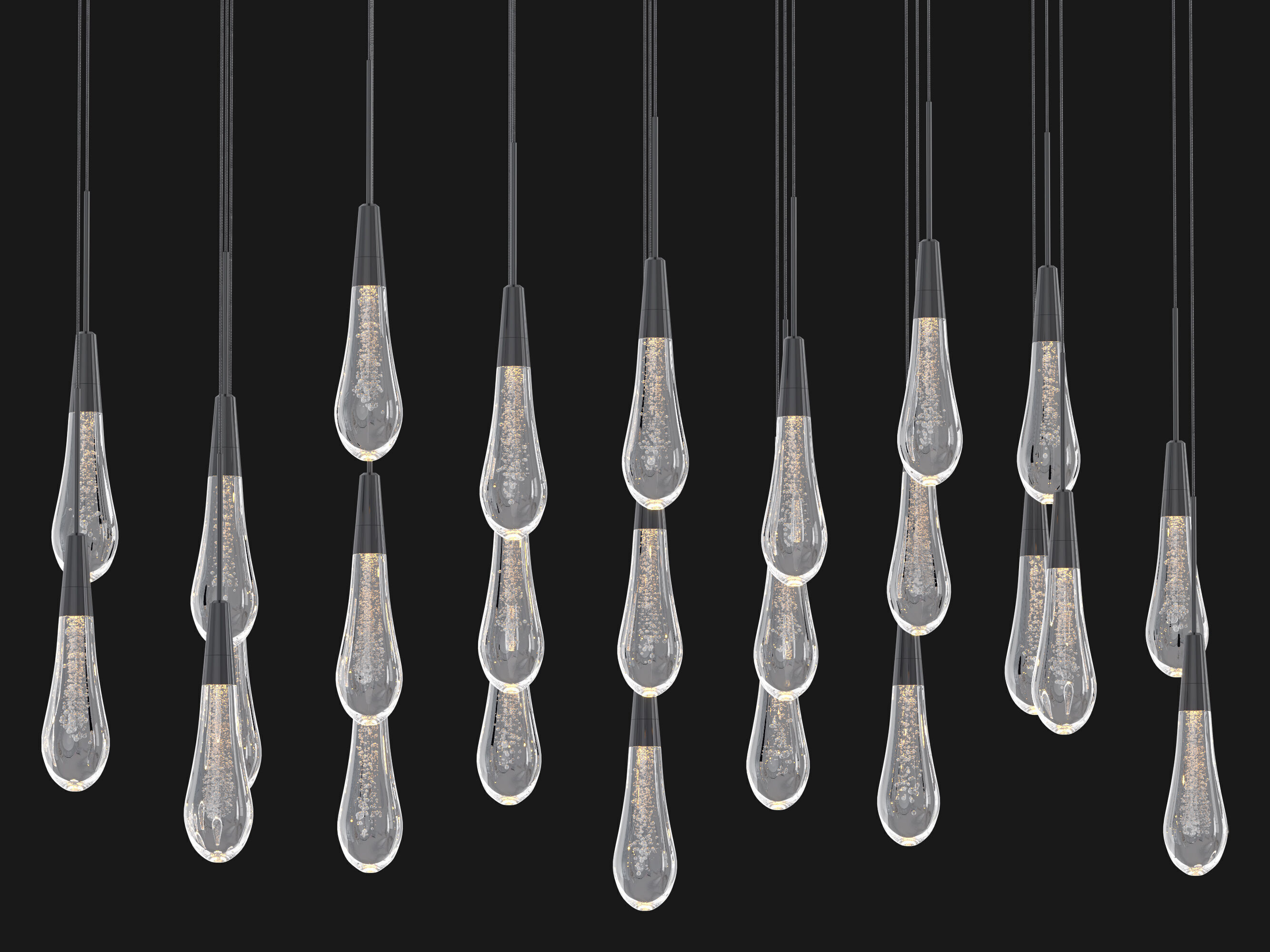 Soltaire Linear Chandelier-Medium 3D model_8