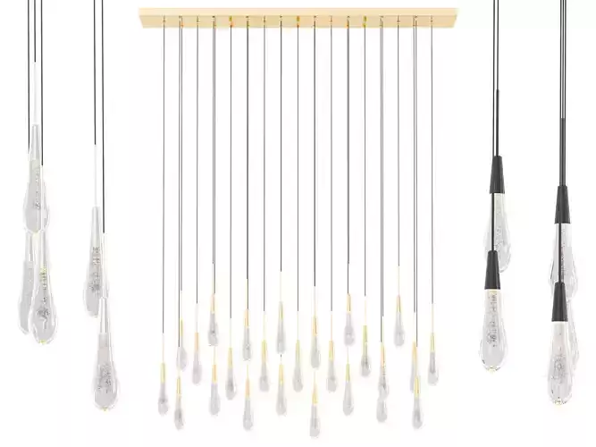 Soltaire Linear Chandelier-Medium 3D model
