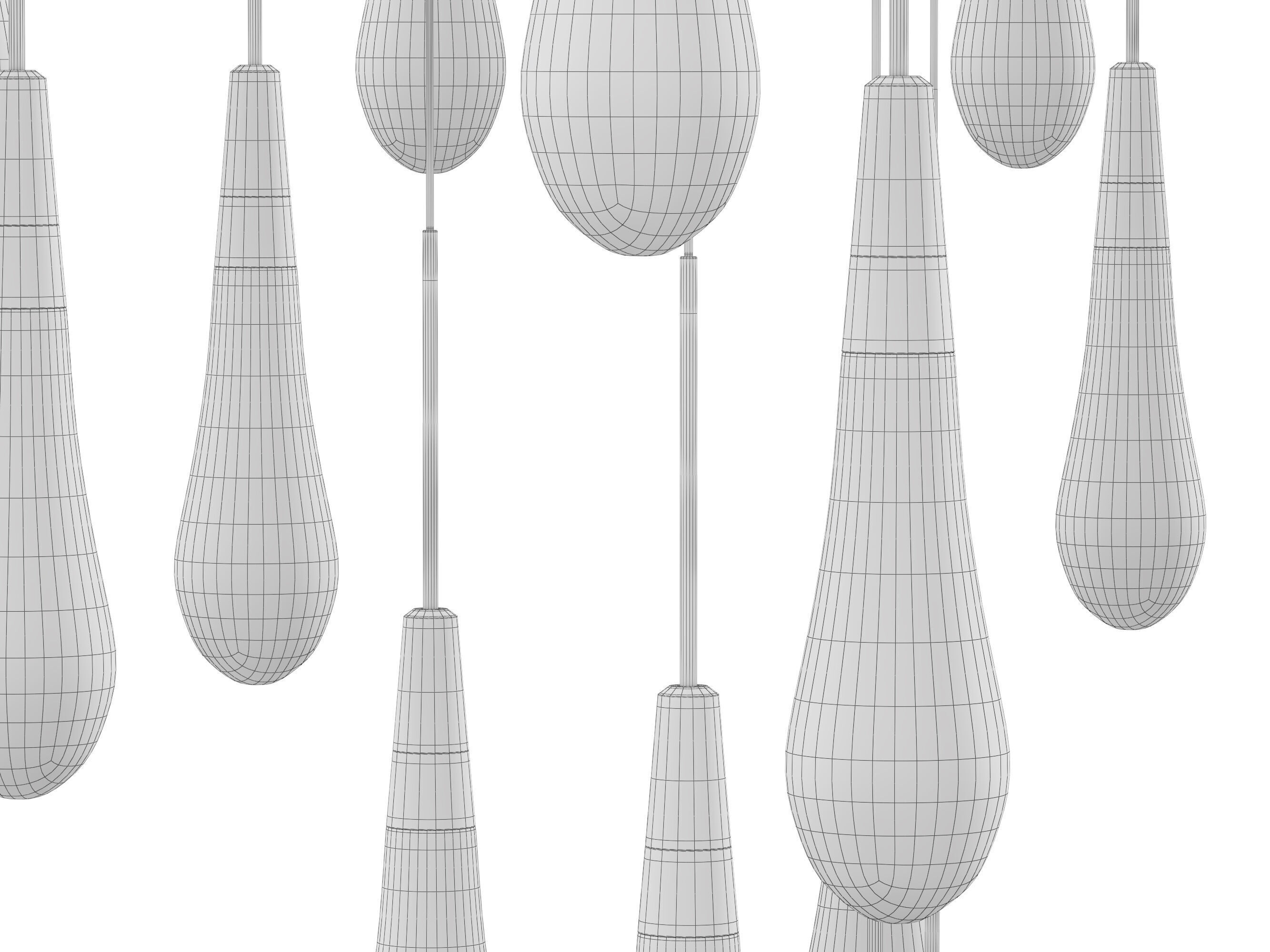 Soltaire Linear Chandelier-Medium 3D model_13