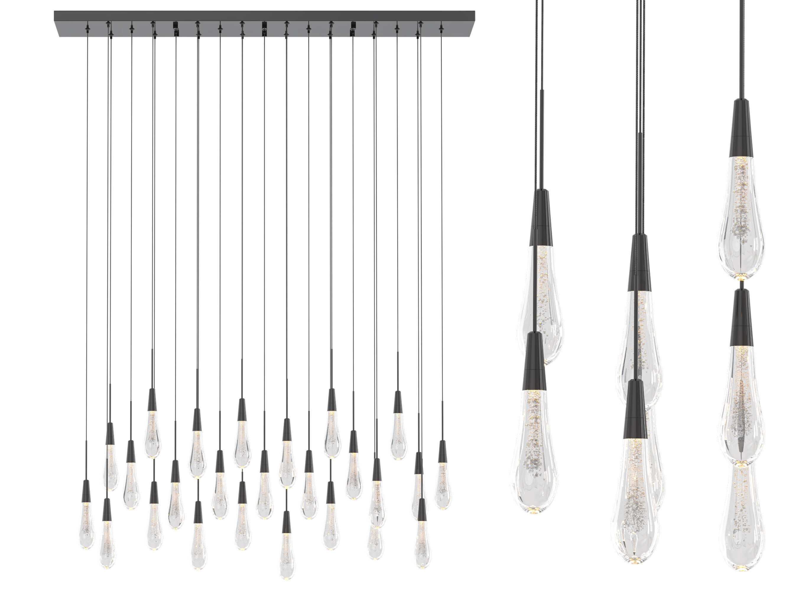 Soltaire Linear Chandelier-Medium 3D model_11