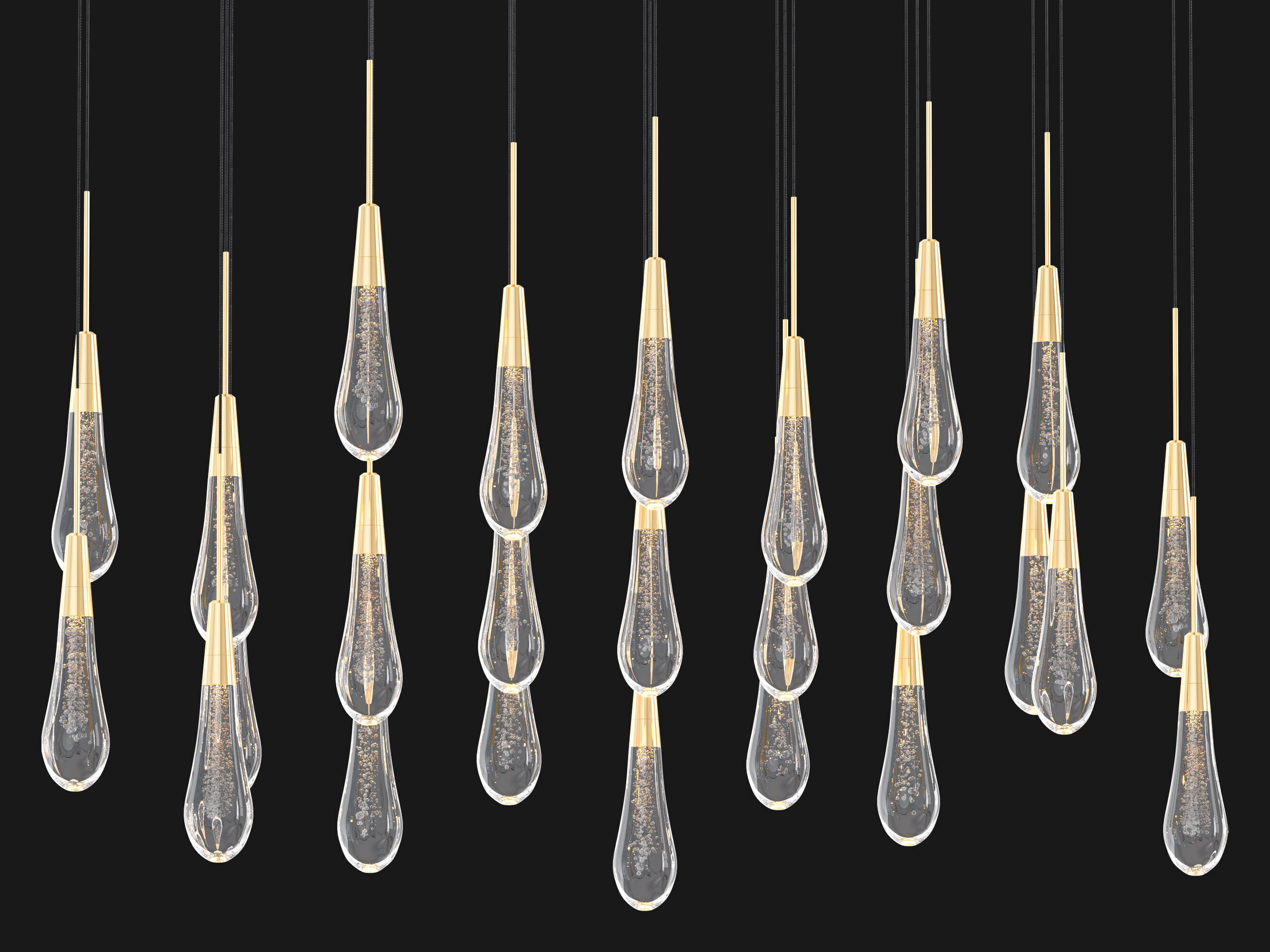 Soltaire Linear Chandelier-Medium 3D model_12