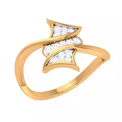 Printable 3D jewelry model of Lady diamond ring