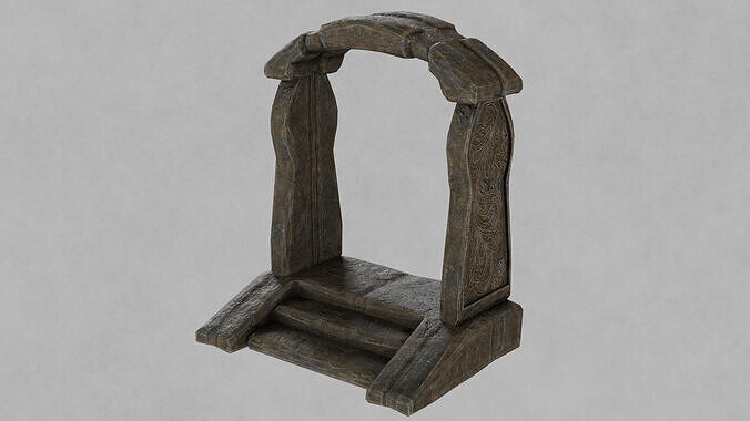 Ancient Stone Gate or Portal Low-poly 3D model