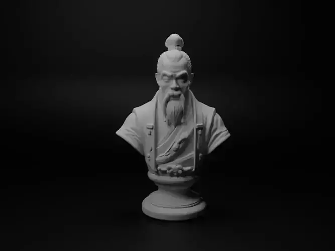 Chinese Kung Fu Master Bust Chess