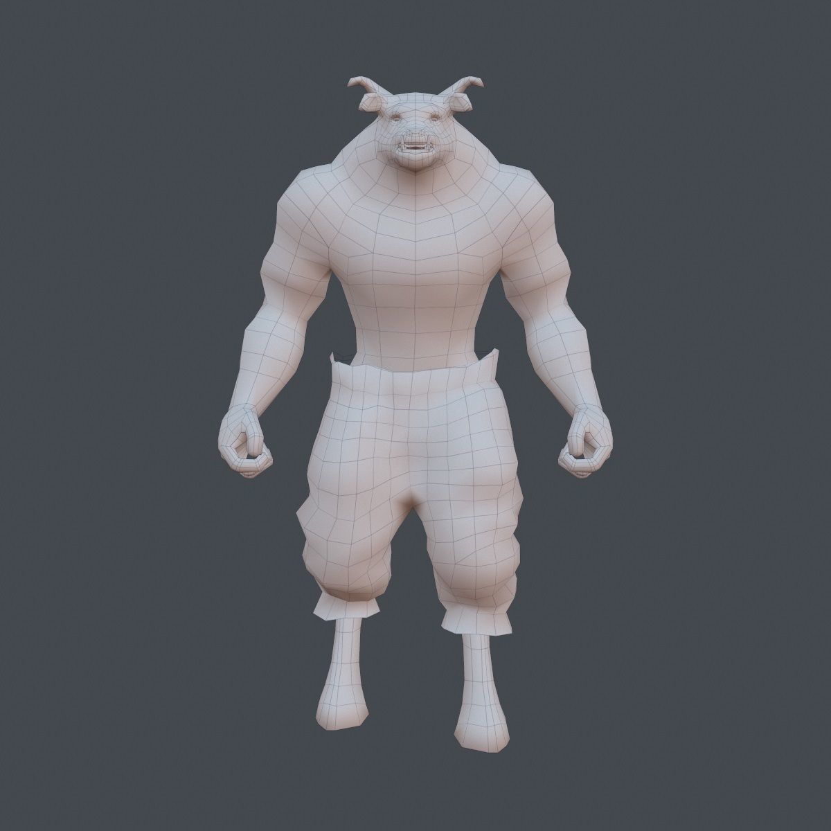 Animated Minotaur Free low-poly 3D model_8