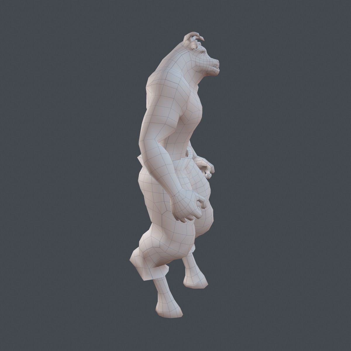 Animated Minotaur Free low-poly 3D model_9