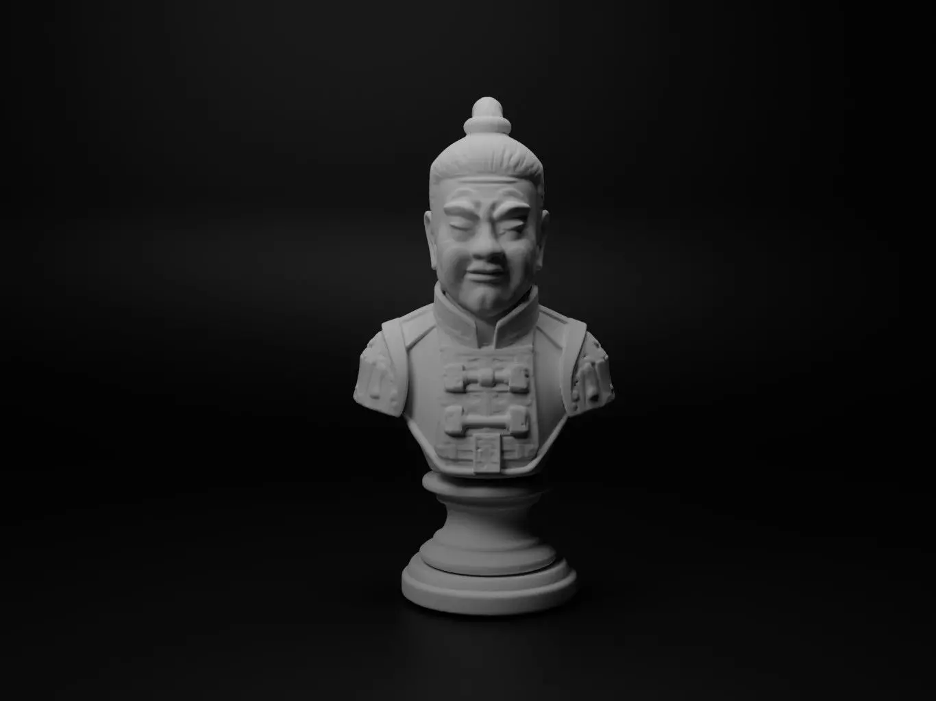 Chinese Terracotta Soldier Bust Chess 3D print model