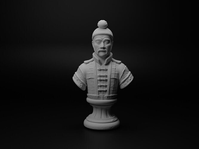 Chinese Terracotta Soldier Bust Chess 3D print model