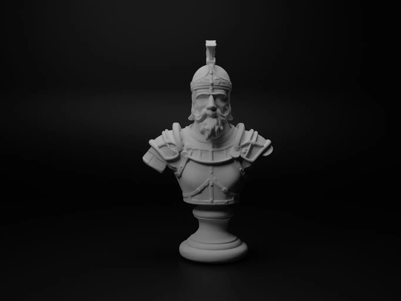 Crusader Warrior Bust Chess 3D print model