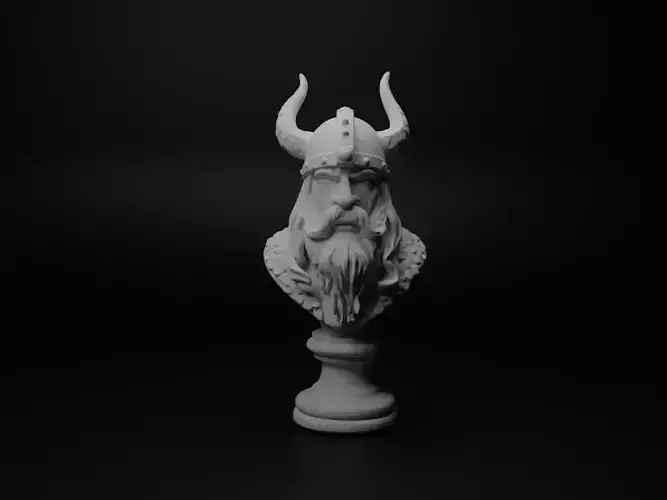Danish Viking Bust Chess 3D print model