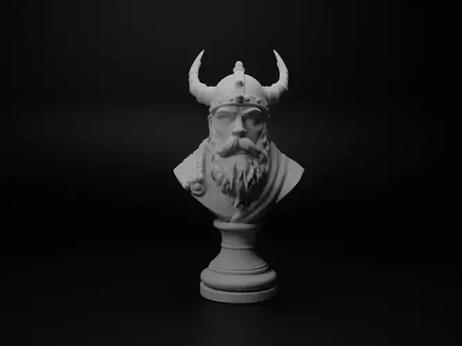 Danish Viking Bust Chess 3D print model
