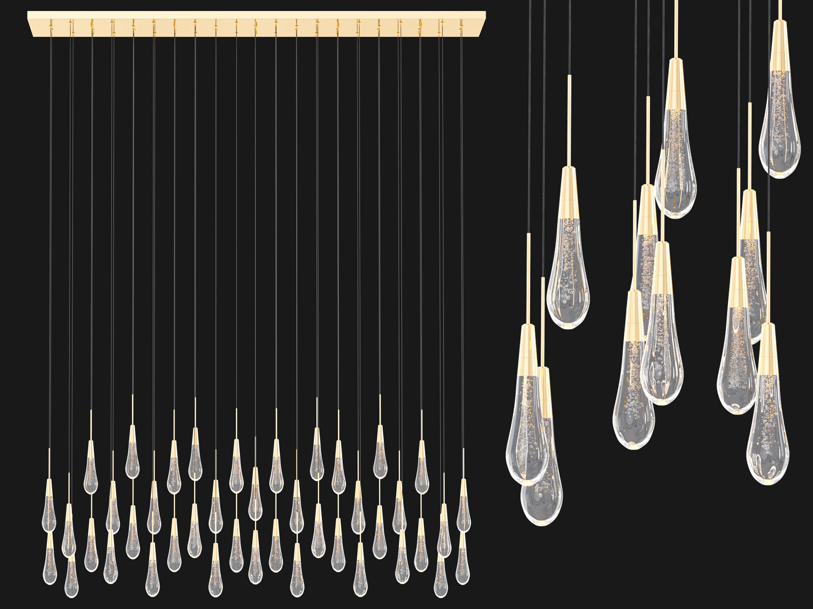 Soltaire Linear Chandelier-Large 3D model_7