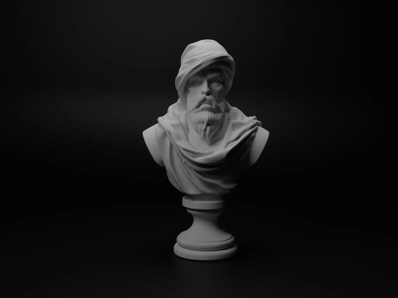 Desert Warrior Bust Chess 3D print model