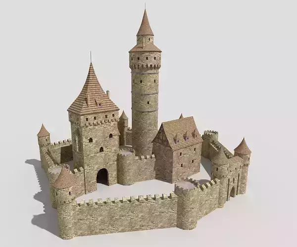 medieval castle 2 Low-poly 3D model