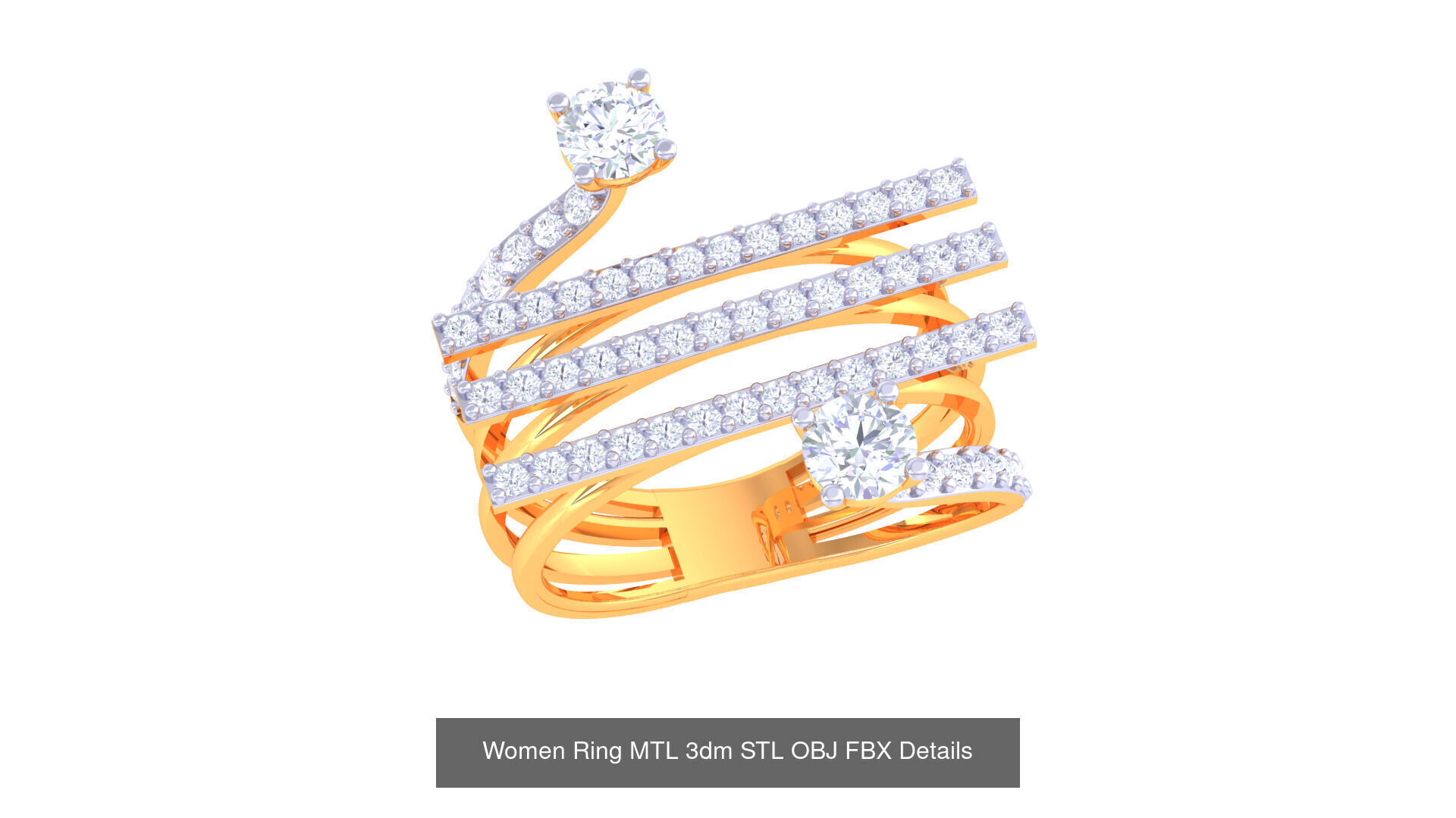 60 Leaf and Flower Ring MTL 3dm STL OBJ FBX Details Collection _66