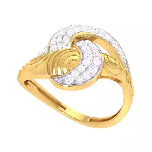 Printable 3D jewelry model of Lady diamond ring