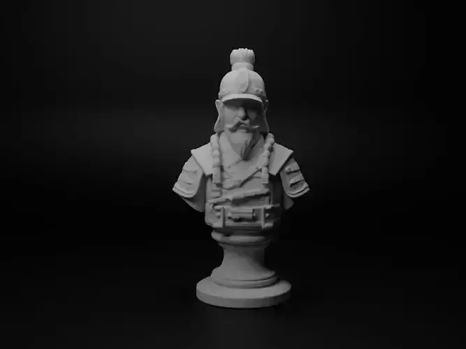 Feudal Japanese Soldier Bust Chess