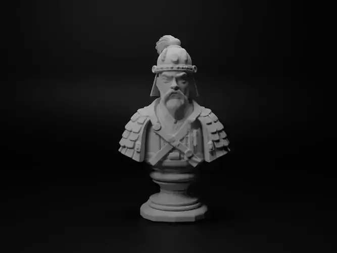 Feudal Japanese Soldier Bust Chess