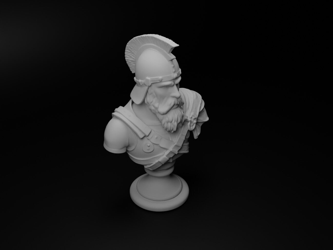 Finnish Warrior Bust Chess 3D print model_2
