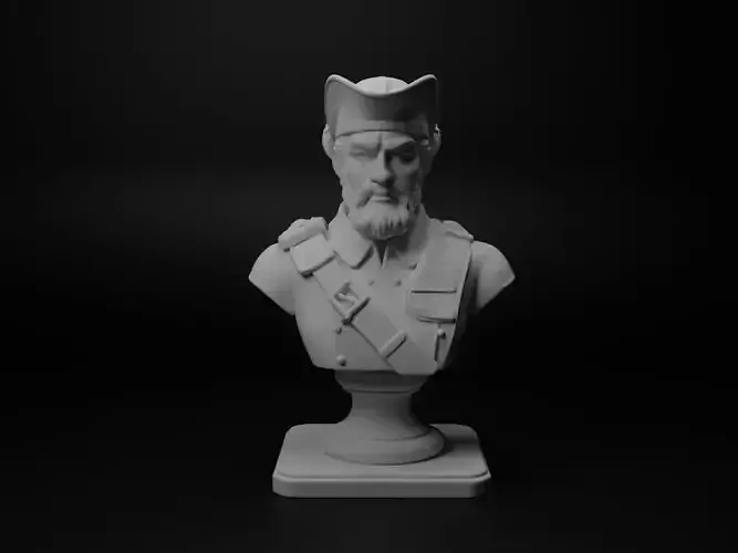 French Musketeer Bust Chess 3D print model