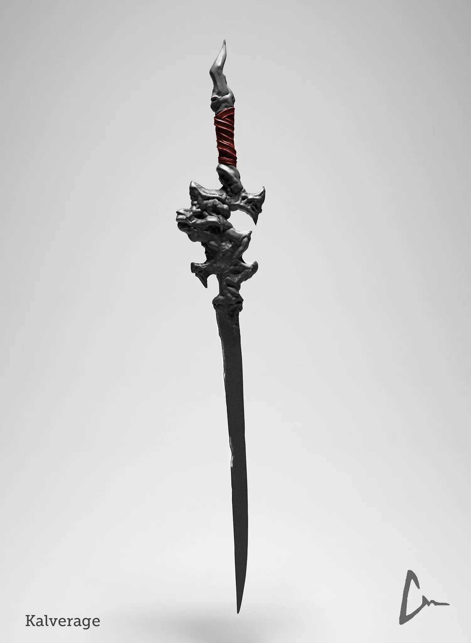 Sculpted Sword - Kalverage - High Poly Model 3D print model