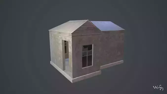 Abandoned house Free low-poly 3D model