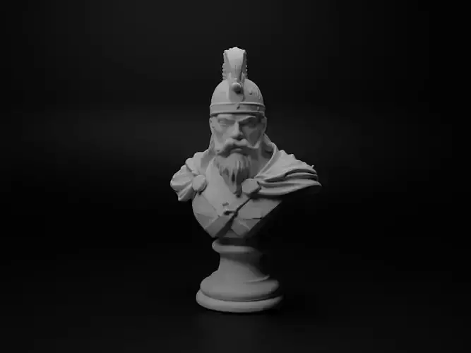 Genghis Khan Warrior Bust Chess 3D print model