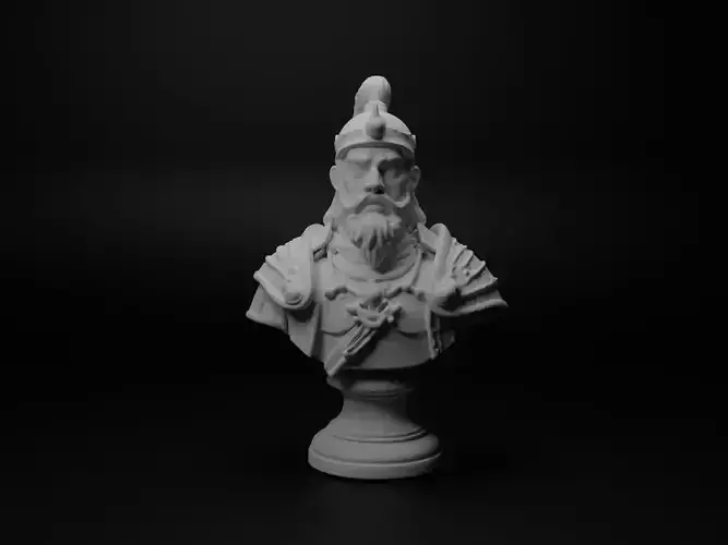 Genghis Khan Warrior Bust Chess