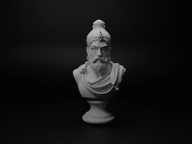 Indian Mughal Warrior Bust Chess