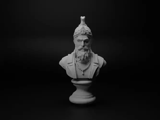 Indian Rajput Warrior Bust Chess