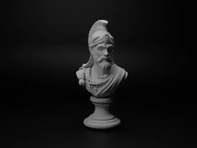 Indian Rajput Warrior Bust Chess
