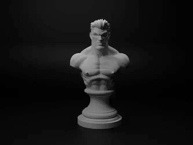 Iron Fist Fighter Bust Chess