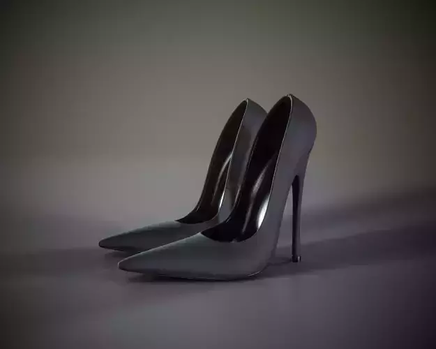 Stiletto Decollete Shoes Low-poly 3D model