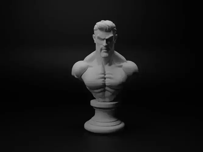 Iron Fist Fighter Bust Chess
