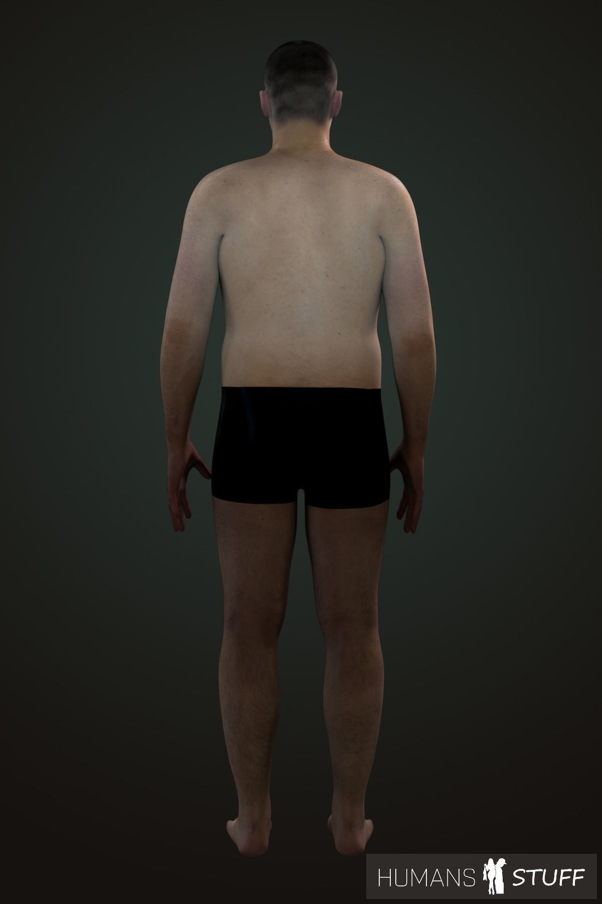 Vladimir man in his underwear Low-poly 3D model_16