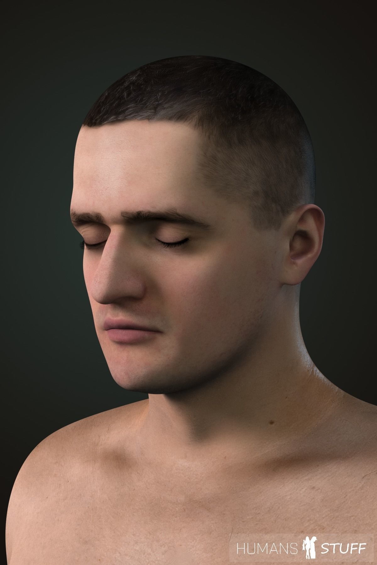 Vladimir man in his underwear Low-poly 3D model_5