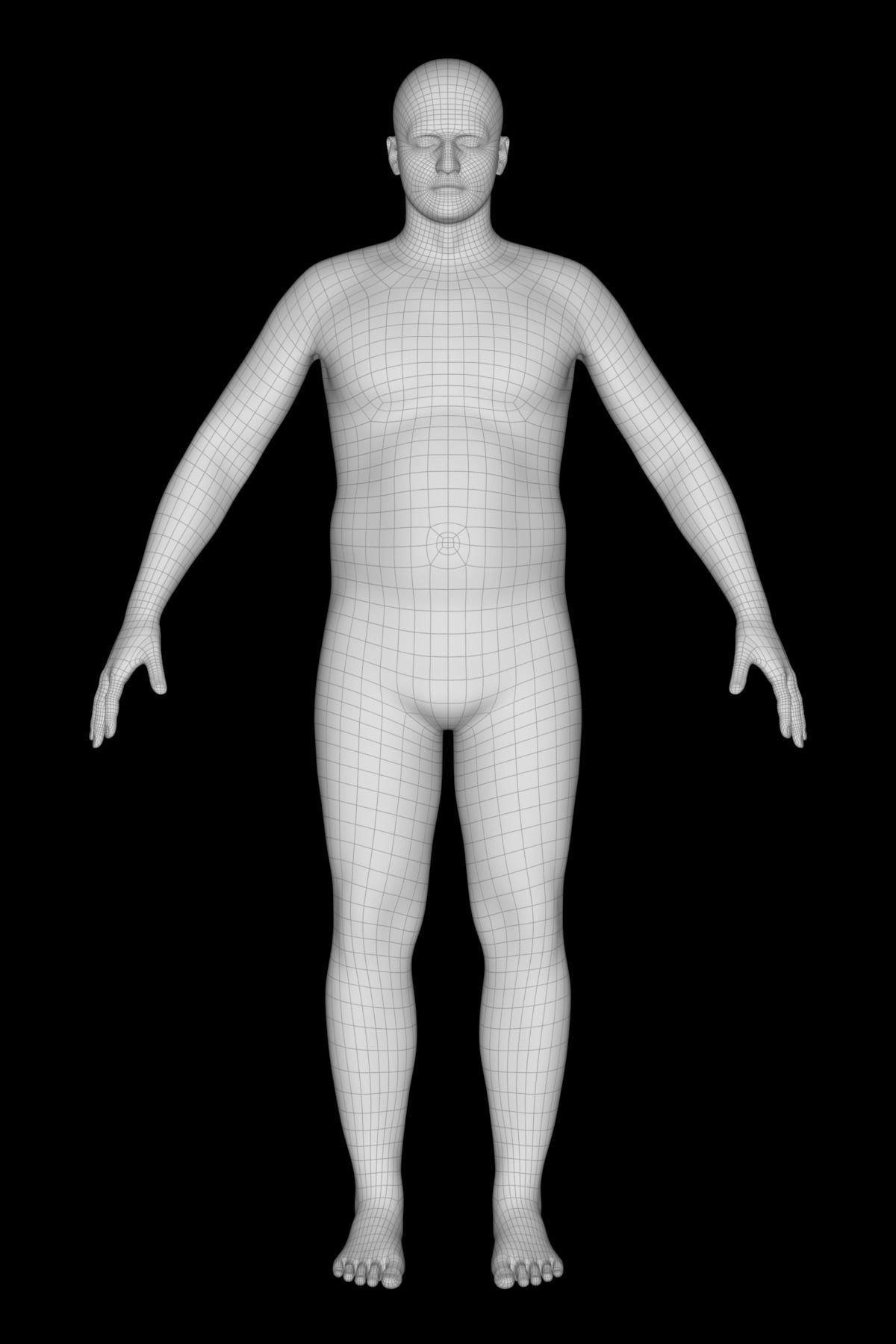 Vladimir man in his underwear Low-poly 3D model_28