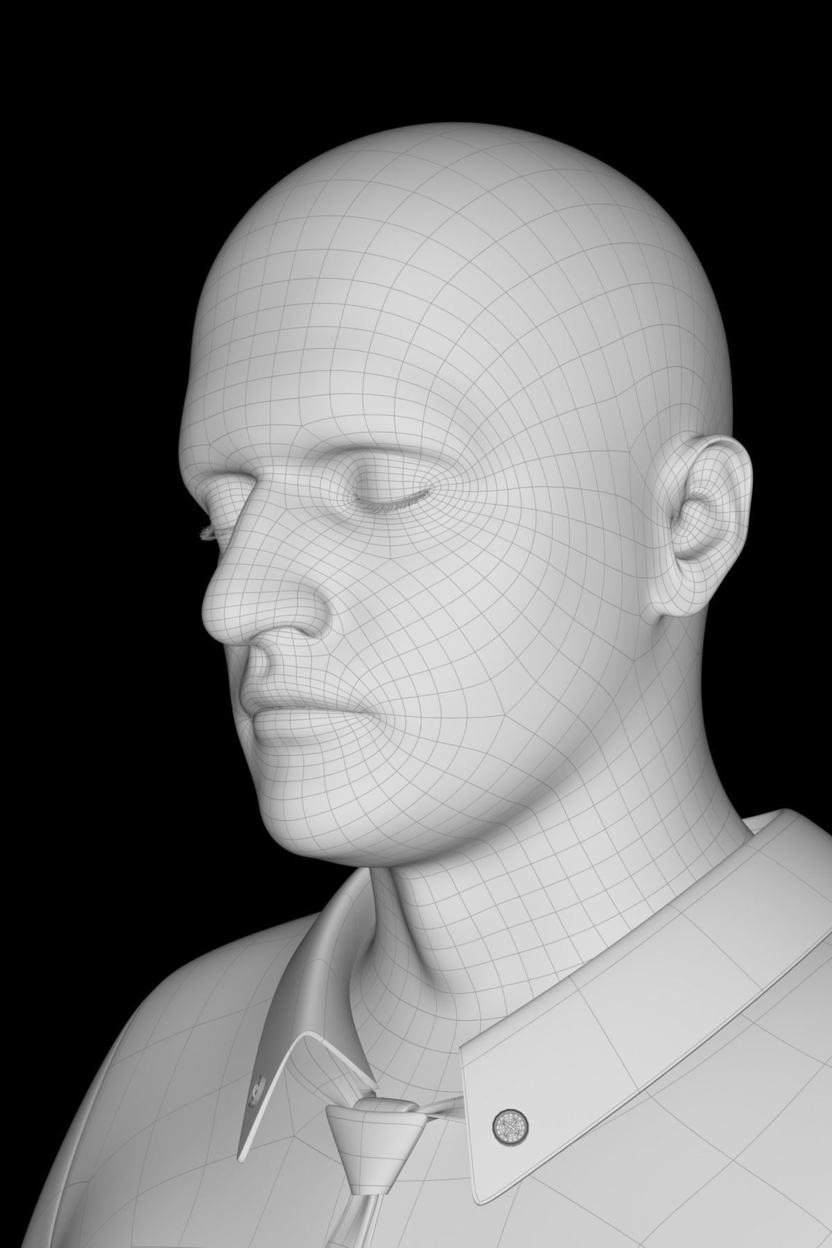 Vladimir man in his underwear Low-poly 3D model_18