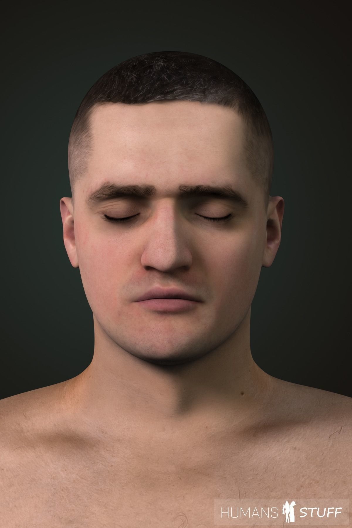 Vladimir man in his underwear Low-poly 3D model_4