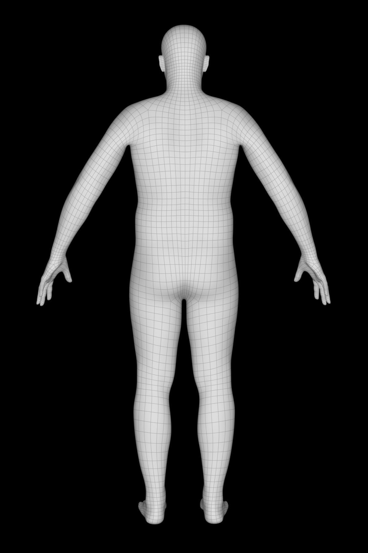 Vladimir man in his underwear Low-poly 3D model_29