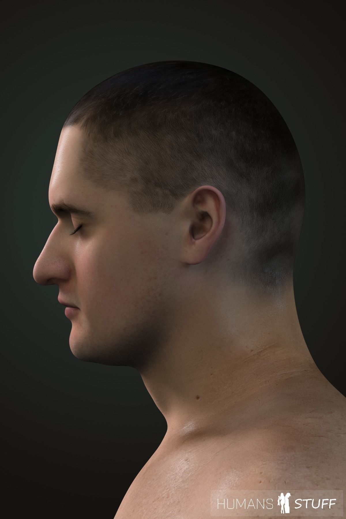 Vladimir man in his underwear Low-poly 3D model_11